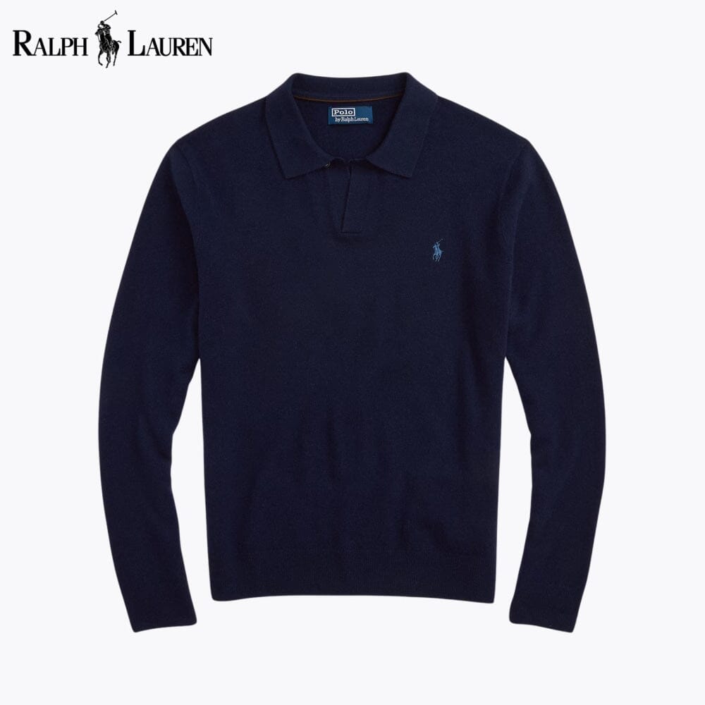 RL Wool Pullover with Johnny Collar