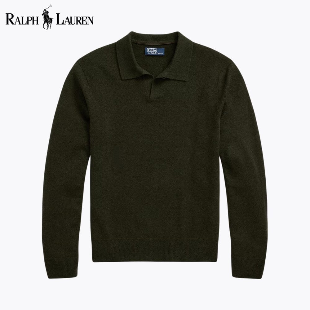 RL Wool Pullover with Johnny Collar